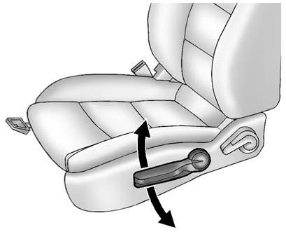 Front Seats Seat Adjustment Manual Seats { Warning You can lose control of the vehicle if you try to adjust a driver seat while the vehicle is moving.