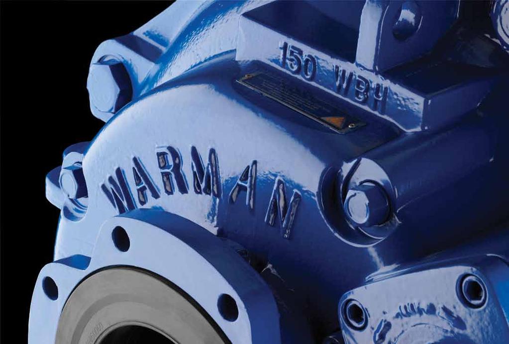 Product selection and specification Warman WBH slurry pumps - quick selection guide Approximate clear water performance - to be used for preliminary