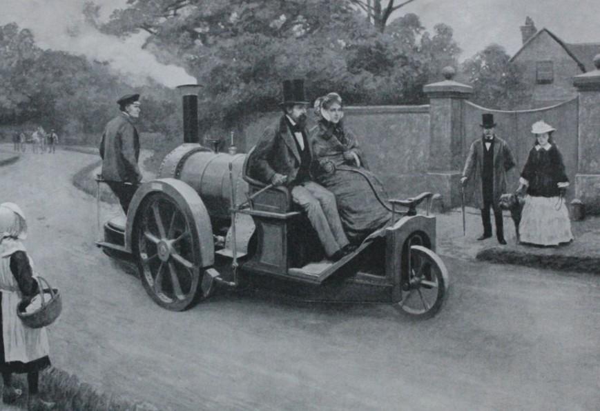 The year 1858 Three wheeled,