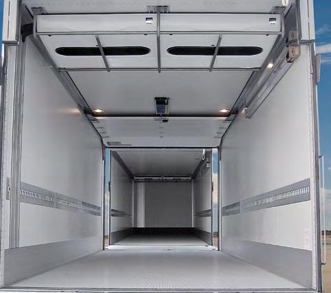A weather protection roller blind also protects the freight against rain and sun.