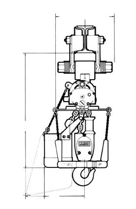 25 Dimensional drawings 7700 Series Air Chain Typical headroom dimensions (A) are indicated in dimensional drawings.