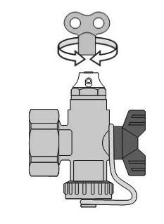 Note: System must be filled through the supply header and drained through the return header. To fill and purge the system: 1. Close the 1 1/4 in. ball valves on the supply and return headers. 2.
