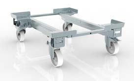 Standard trolley which cooperates with AIO platform allows to transport the containers 1000600 dimensions.
