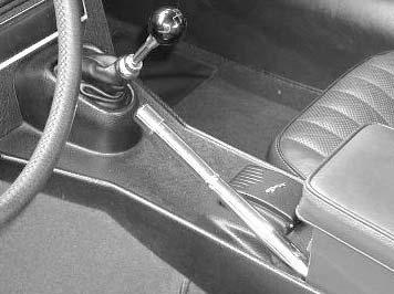 Hand Brake Lever The emergency brake handle and knob are chrome plated. There are three different hand lever designs.
