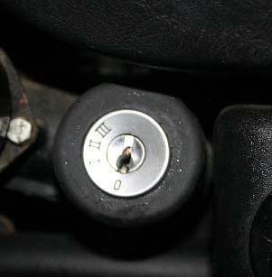 place Ignition key surround is a thick rubber