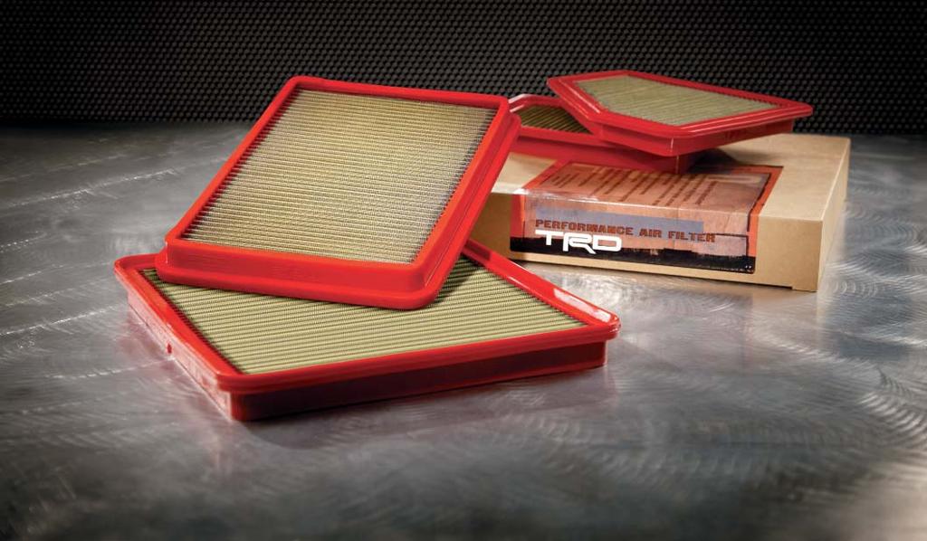TRD PERFORMANCE AIR FILTER You multitask; make sure your parts do too. This TRD air filter protects as it helps maintain the life of your engine with enhanced airflow.