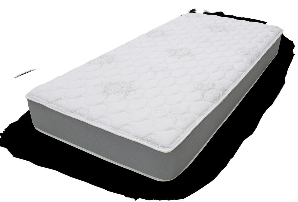 At a height of 8", this single-sided, no-flip mattress is the ultimate in comfort and is complete with a premium soft knit cover with an added layer of foam sewn into the quilt for added plush