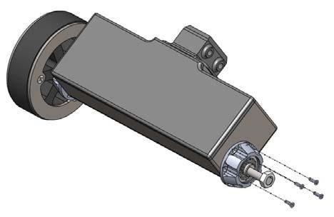 The primary design considerations for the drive module were torque output, speed output, shock absorption, weight, robustness, and modularity.