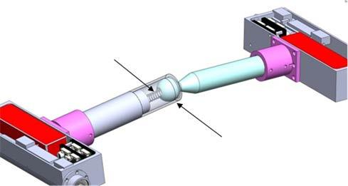 A rigid-bow linkage was also fabricated for evaluation on the two-segment prototype robot.