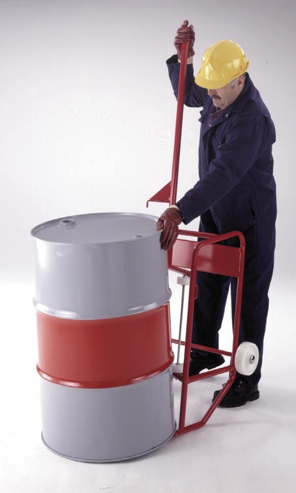 66 INDUSTRY FAVOURITE Mobile drum stand Fully equipped DS19 Capacity 250kg For 210 litre steel drums Welded steel