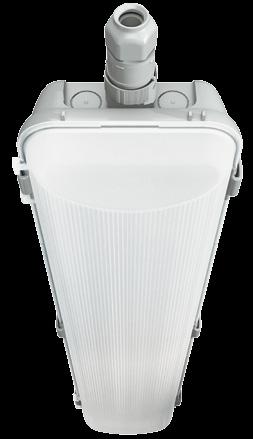 Echo Led Continuous line alignment Perfect alignment of the lighting fittings is achieved using moulded guiding notches.