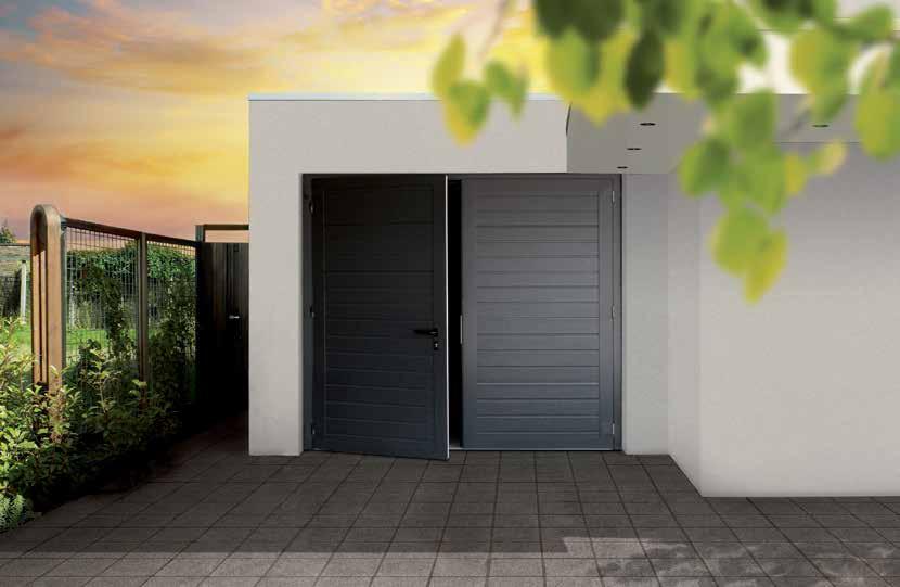 providing high insulation values, our insulated DuoPort leaf doors offer you the possibility to use your garage as a utility
