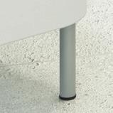 WALL SAVER The angle of the back and the rear legs are designed to keep the back away from the wall, to prevent wear