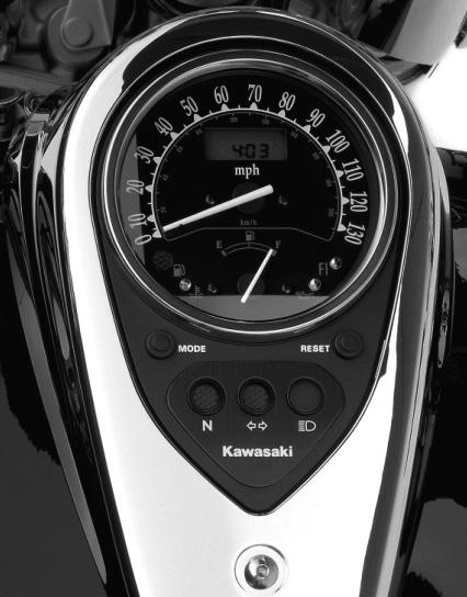 cream-coloured backing, the 900 Classic LT speedometer s backing is black.