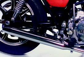 Yamaha Venture Royal New Big case Turn Down Mufflers or Slash Back Rolled Tip Megaphones Available in Chrome Only