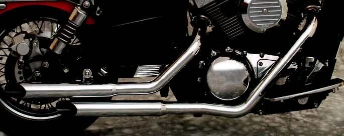 Kawasaki Fat Stakkers 2¼" Pipes Double Walled Headpipes with Removable Baffles & Billet End Caps Model Chrome Part # Black Ceramic Part # Vulcan 800 1995-2003 002-1824 902-1824 Vulcan 1500A 1987-2001
