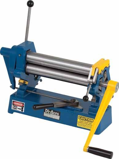 SLIP ROLLERS Hand Operated Slip Rollers Model 12 - Model 24 Di-Acro Slip Rollers feature a cam-actuated idler roller which permits the operator to locate bends at any point along a sheet of material