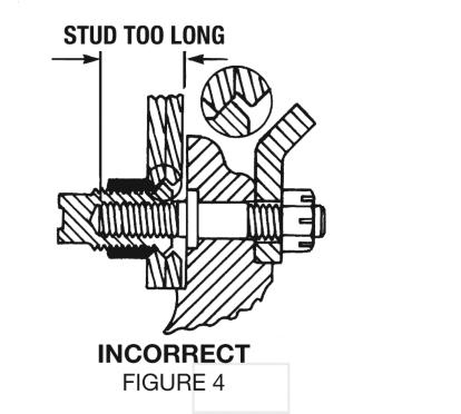 When replacing a broken stud, the studs on each side of it should be replaced. If more than one stud is broken, all studs in the wheel should be replaced. 2.