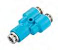 Sistem-P Push-In Fittings TUBE TO TUBE 90 Elbow configuration Enables connection of 2 tubes of the same outside diameter Equal