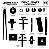 MCM Tool Board Overlay Kit 91-877528-1 Description: MCM Tool Overlay Kit (sheet numbers 10-20 ) contains 11 overlay sheets and hooks indicating locations for all the Mercury MerCruiser gasoline