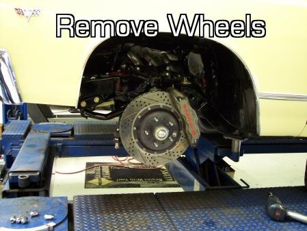 3. Remove the wheels Remove both front wheels 4.