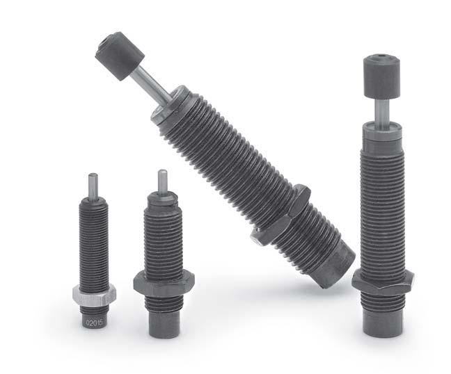 Miniature Shock Absorbers Miniature Shock Absorbers MC 9 to MC 75 Self-Compensating Miniature Shock Absorbers are self-contained hydraulic units.