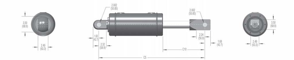 F (-12 to 66 C) Mechanical stop: 2", 3" bore: