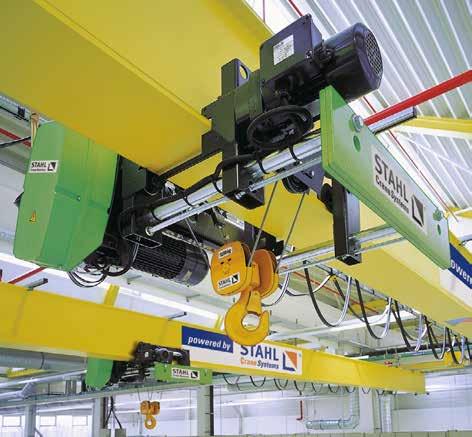 The wire rope hoists are manufactured in systematically modular design and dimensioned for the safe working load range from 500 kg to 160,000 kg.