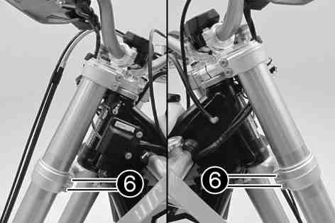 The upper milled groove in the fork leg must be flush with the top edge of the upper triple