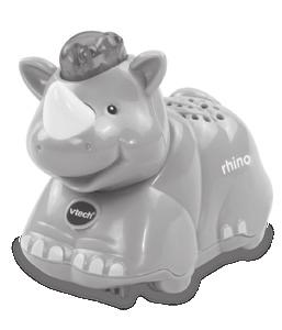 For added fun, the rhino interacts with VTech Toot-Toot Animals play sets (each sold separately).