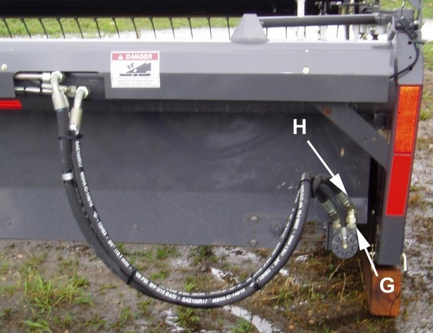 1. Install hydraulic hoses as follows: 2.