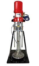 Pumps are mounted on pneumatic extrusion rams for direct suctioning from the drum and to facilitate quick replacement the drum itself once product inside has that has not yet been suctioned from