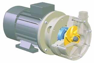 DESCRPTION OF THE PUMP Resin-encased horizontal centrifugal pumps feature a solid pump casing and a lantern for connecting the electric motor and