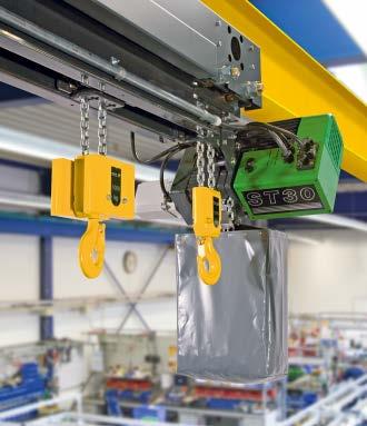 8 I 9 The ST chain hoist I The models and trolley variants The STD dual chain hoist The STD dual chain hoist is an off-standard development for long goods and loads which need to be picked up at two