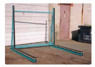 ranges from 4 to 6 feet deep Optional hard rubber on rails to protect glass Low-E Shipping Racks Ideal