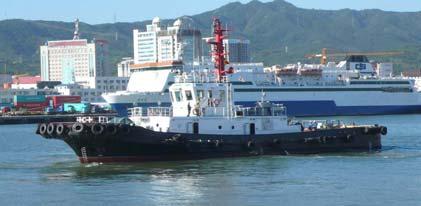 E: Daihatsu 6DKM-26e, Power rated 2600 PSx750 rpm, 2 sets 5000 HP ASD Harbor Tugboat