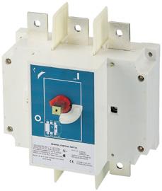 Disconnect switches UL 98 non-fused rotary disconnect switches 600, 800, 000 and 00 A For a complete assembly, select: Select for standard application Handles 3 Max horsepower rating SCCR 3-phase DC*