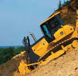 Provides space-saving spot turns, too. These dozers steer the same and maintain their preset speed whether working on level ground or a 2-1 slope.
