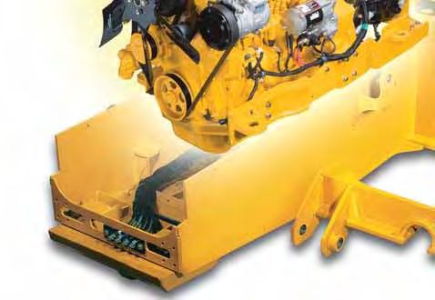 Engine, hydrostatic pumps, One-piece robot-welded main- Wet sleeve liners provide Heavy-duty high-pressure and hydraulic pump are frame resists torsional stress, uniform engine