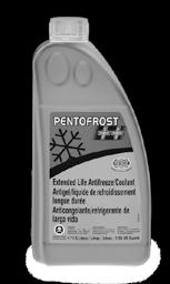 Pentofrost ++ protects all material used in cooling systems and is recommended for non-ferrous metals and year-round use. Pentofrost ++ can be used where G12+ is required. Meets ASTM D-3306.