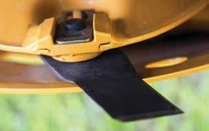 which can require less horsepower than gear bed style cutter bars.
