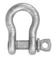 SHACKLES 4, Anchor Shackles Screw Pin Drop-Forged Carbon Steel and Alloy Steel Standard Material: Shackle bodies are drop-forged carbon steel.
