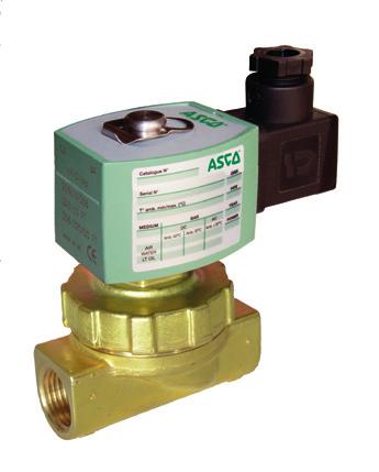 SOLENOID VALVES pilot operated for hot water/steam applications 3/8 to 1 NC 2/2 Series 220 FEATURES Small compact d valves particularly designed for hot water and steam, compatible with the seal