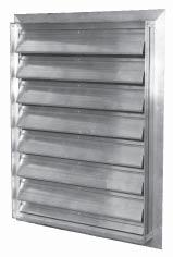 FAN ACCESSORIES Outlet Shutters Interconnected blade style shutters, of either gravity or motor operated type.