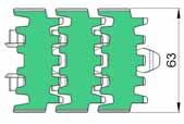 Roller Cleat Chain RC-5-L# # = 1,