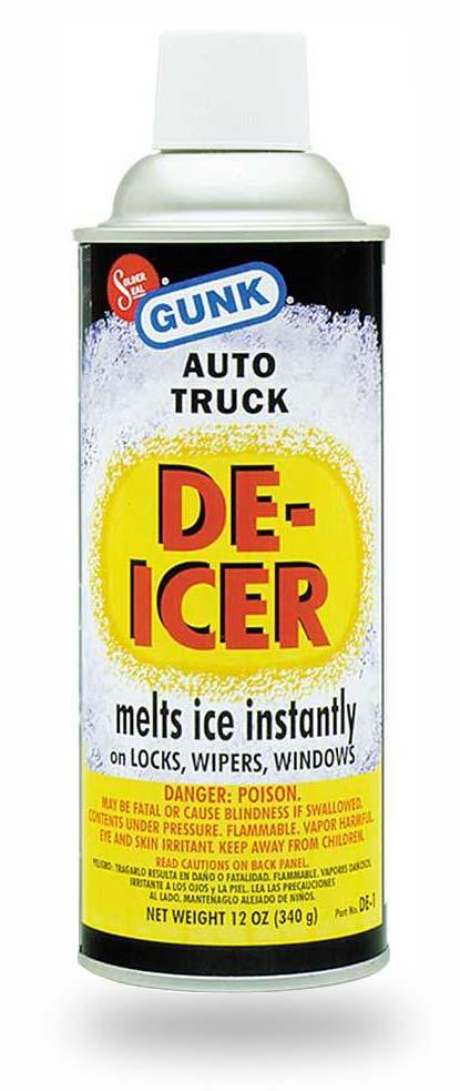 INDUSTRIAL DE-ICER This industrial grade De-Icer, melts ice fast on locks, windows, headlights and windshield wipers without the worry of cracking by using hot water.
