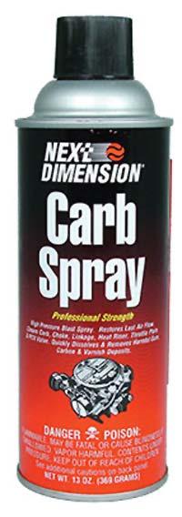 CARBURETOR AND CHOKE CLEANER This powerful solvent blend has been designed to quickly and effectively cut through the toughest carburetor dirt, grime and carbon deposits on your carburetor or
