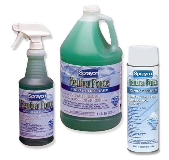 NEUTRA FORCE DEGREASER Neutra Force is an outstanding neutral ph cleaner and degreaser capable of removing soil, grime, wax, light carbons, and heavy grease deposits from a variety of hard surfaces.