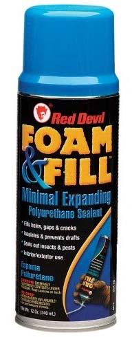 FOAM & FILL SEALANT Foam & Fill Minimal Expanding Foam Polyurethane Sealant This insulating foam sealant expands to fill holes, cracks, gaps and voids around pipes, outlets, vents and foundations.