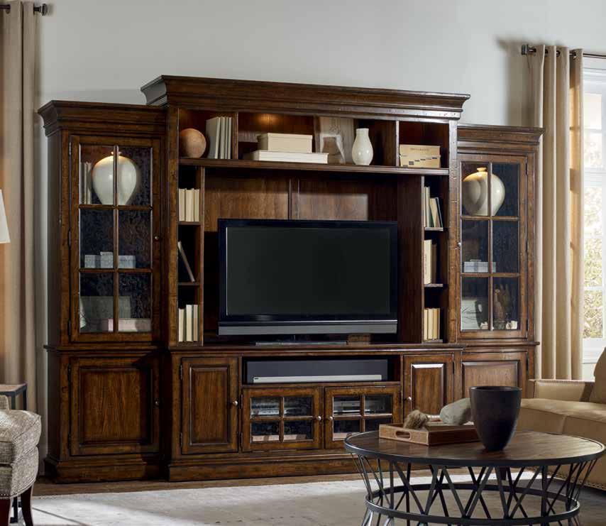 HOME THEATER accommodating 70 (178 cm) televisions Our home theater wall units provide a custom-built-in like setting for a 70 or larger TV and all your components and speakers.